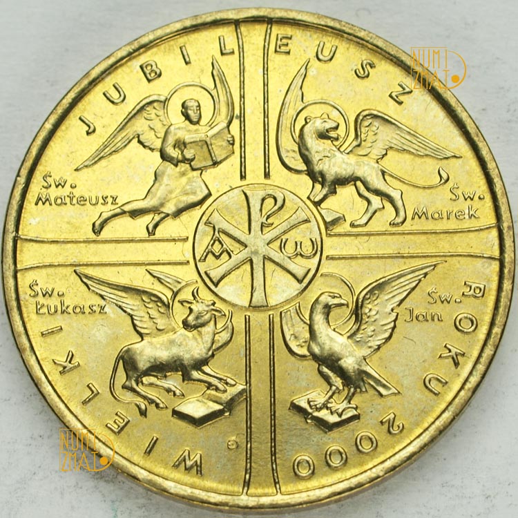 2 zł 2000 r. - Wielki Jubileusz Roku 2000, dwa złote NG