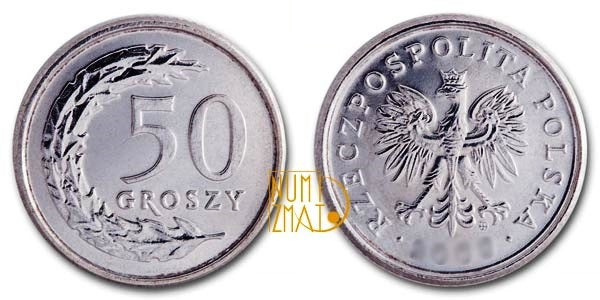 50 gr 1991 r. pięćdziesiąt groszy