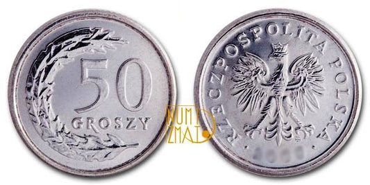 50 gr 1991 r. pięćdziesiąt groszy